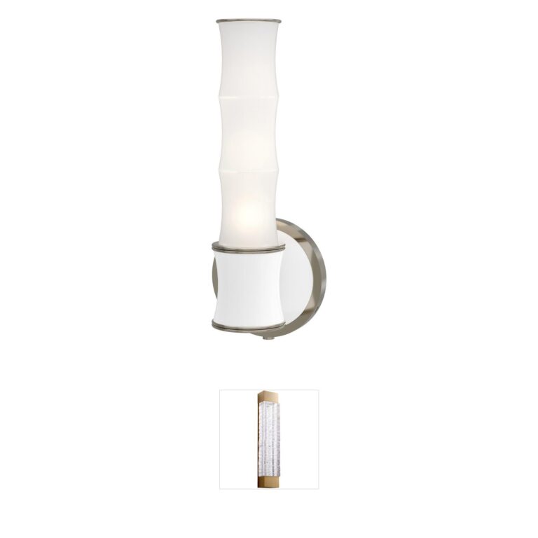 Robert Abbey Kane Daisy Polished Nickel Cylinder Sconce