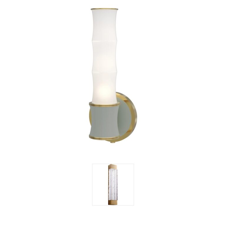 Robert Abbey Kane Tropical Wall Sconce - Matte Celadon & Brass