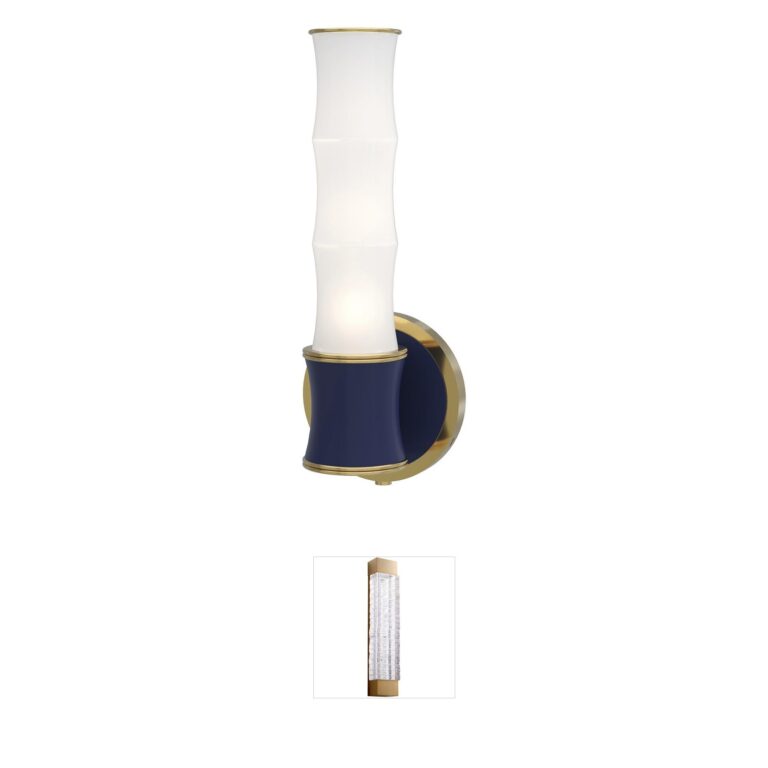 Robert Abbey Kane Wall Sconce - Matte Midnight Blue & Glass