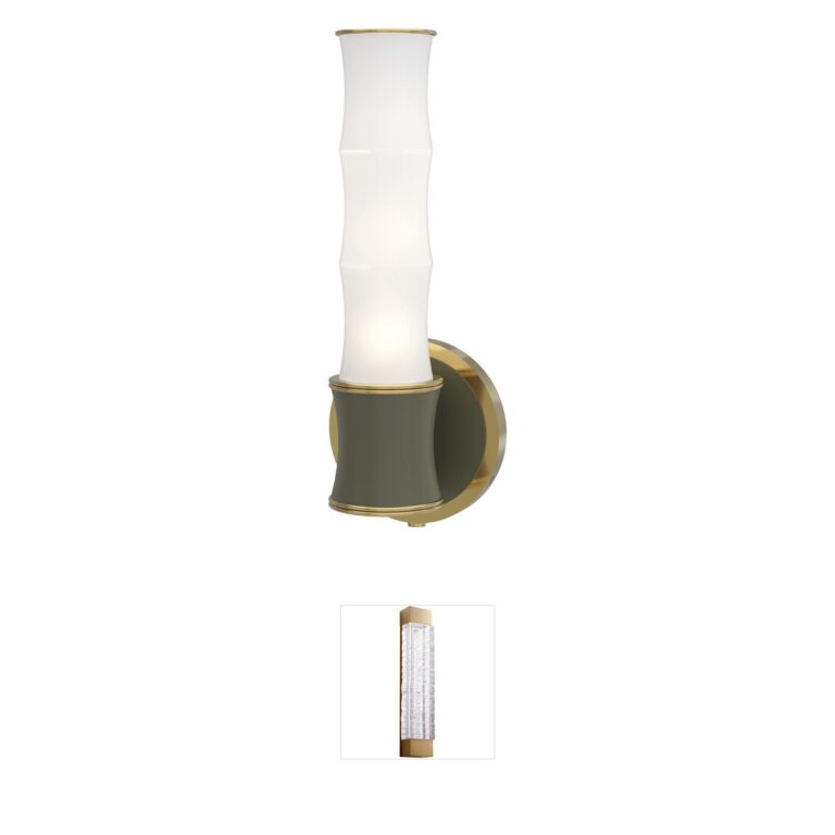 Robert Abbey Kane Matte Smokey Taupe and Brass Plug-In Sconce