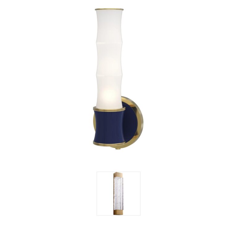 Robert Abbey Kane Midnight Blue & Brass Wall Sconce