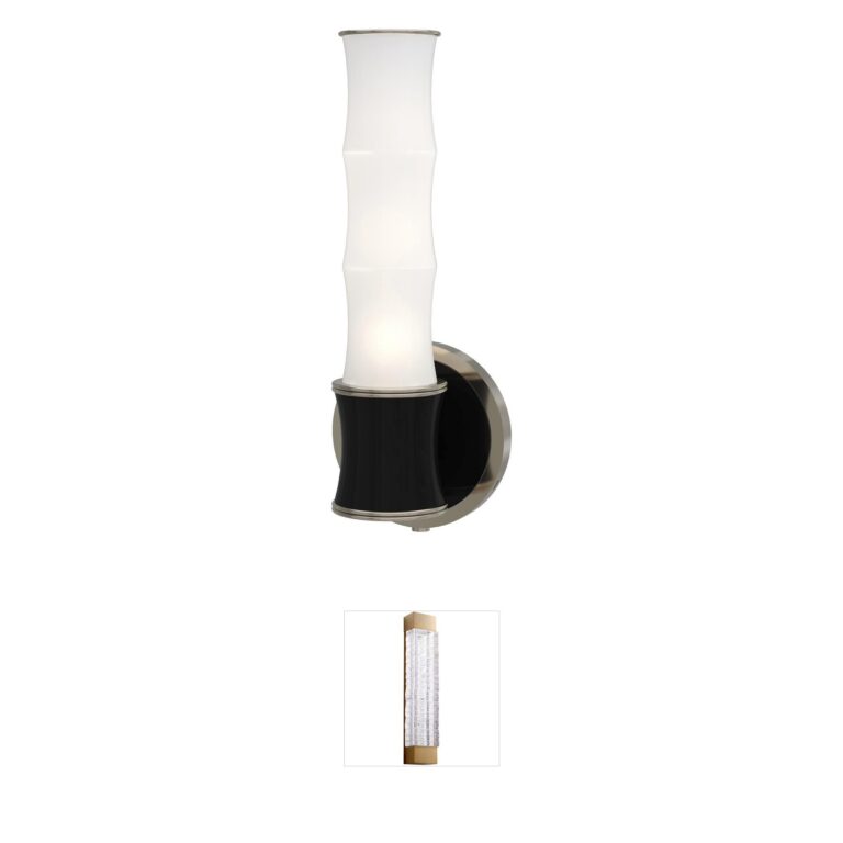 Robert Abbey Kane Wall Sconce - Obsidian & Frosted Glass