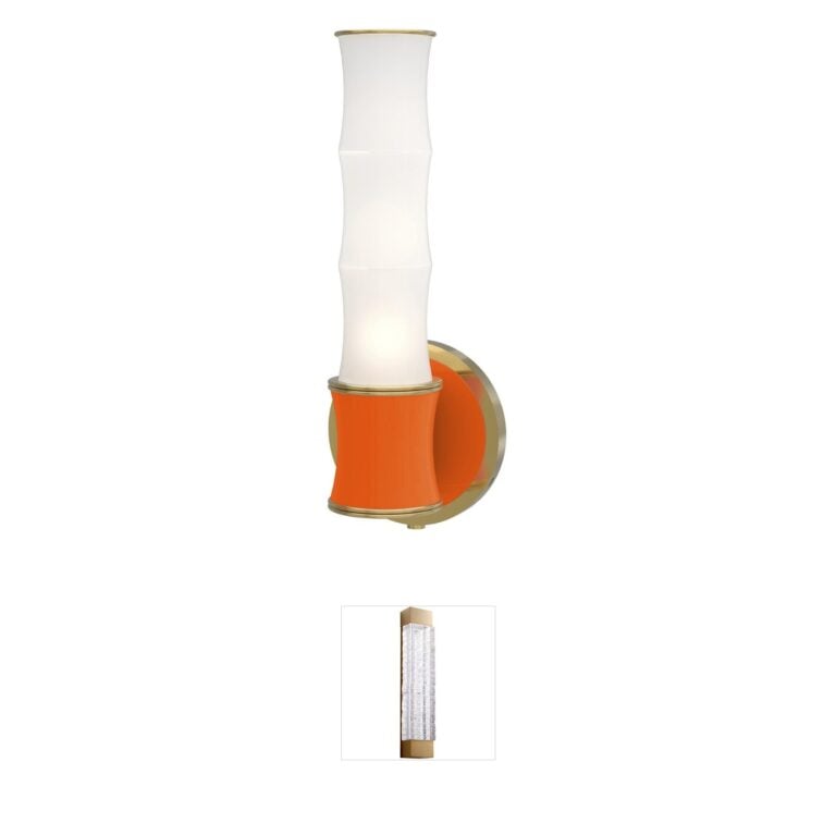 Robert Abbey Kane Tropical Wall Sconce - Pumpkin & Modern Brass