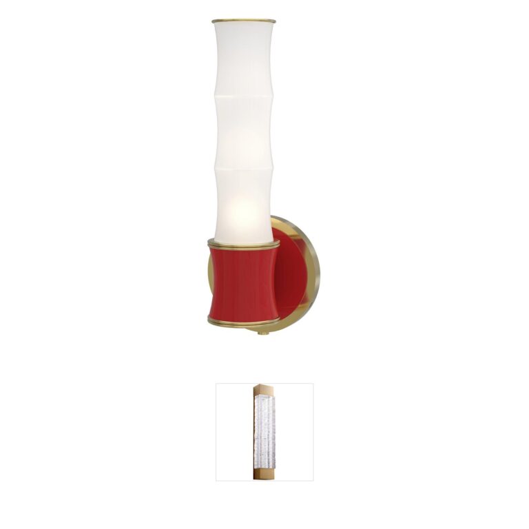 Robert Abbey Kane Ruby Red & Modern Brass Wall Sconce