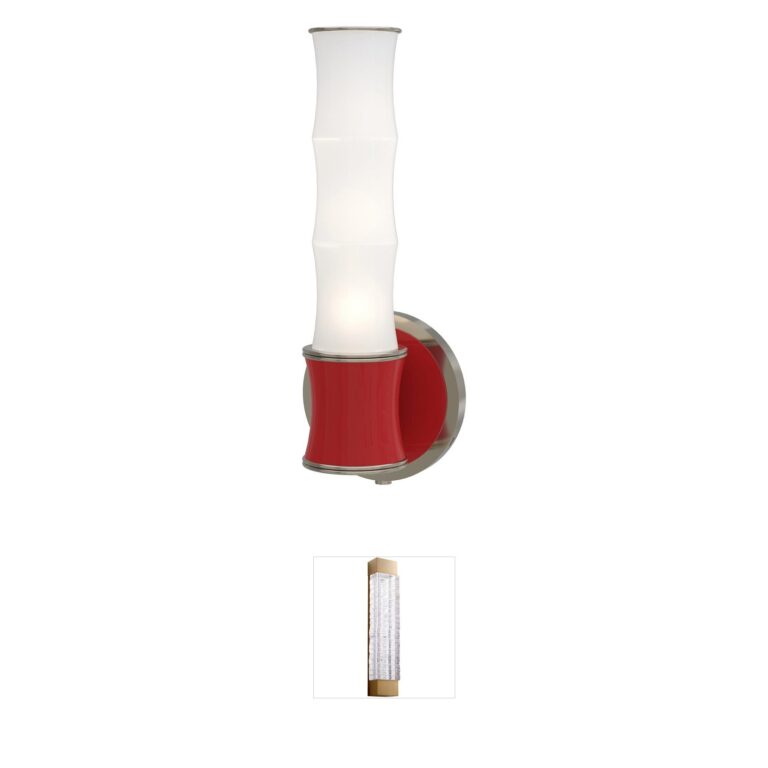 Robert Abbey Kane Ruby Red Metal & Glass Wall Sconce