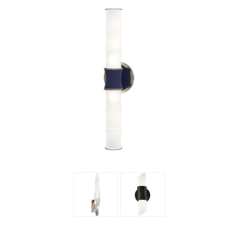 Robert Abbey Kane Matte Midnight Blue Metal Wall Sconce with Frosted Glass