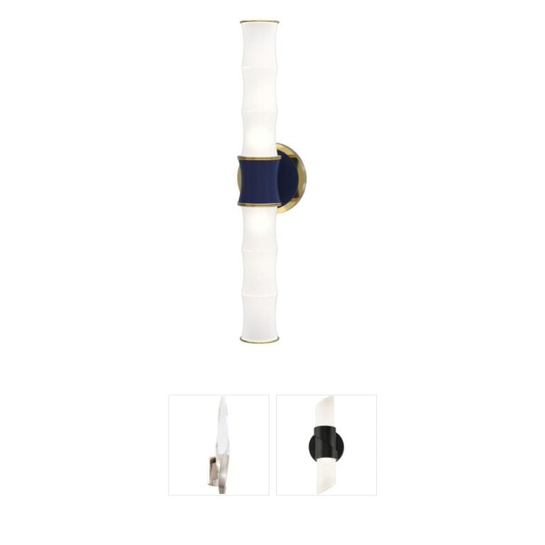 Robert Abbey Kane Midnight Blue & Brass Wall Sconce