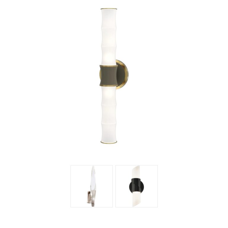 Robert Abbey Kane Smokey Taupe & Brass 2-Light Wall Sconce