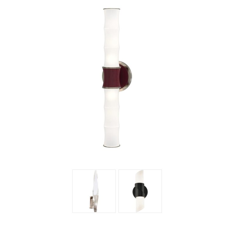Robert Abbey Kane Sugar Plum and Polished Nickel 2-Light Wall Sconce