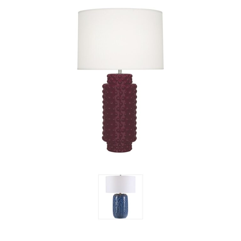 Robert Abbey Dolly Sugar Plum Glazed Ceramic Table Lamp
