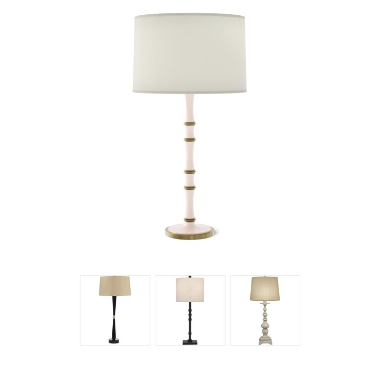 Robert Abbey Kane Candlestick Table Lamp with Fondine Shade