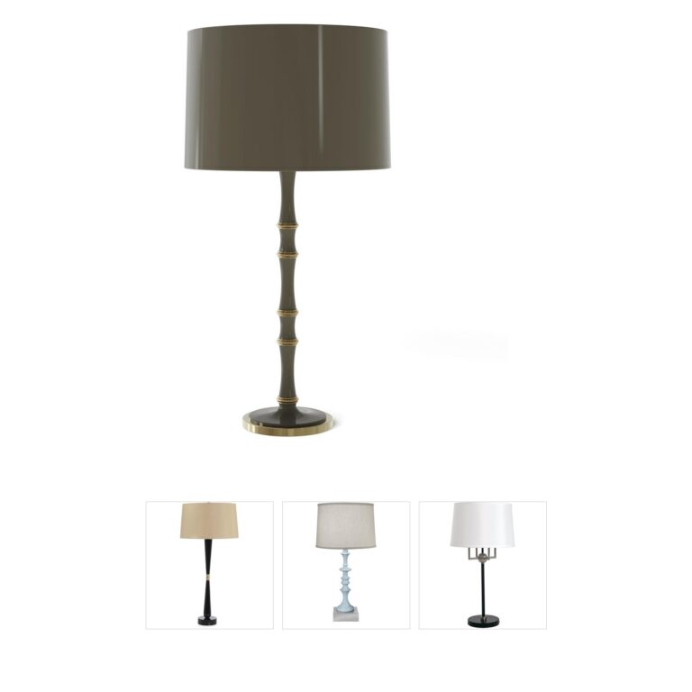 Robert Abbey Kane Candlestick Table Lamp with Modern Brass