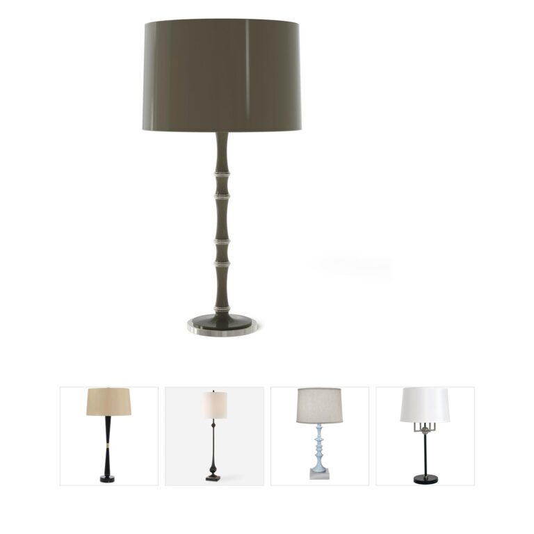 Robert Abbey Kane Smokey Taupe Candlestick Table Lamp