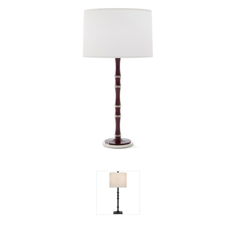 Robert Abbey Kane Candlestick Table Lamp with Ascot White Shade