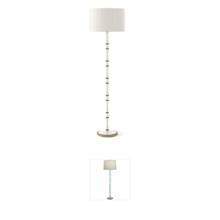 Robert Abbey Kane Metal & Fabric Floor Lamp