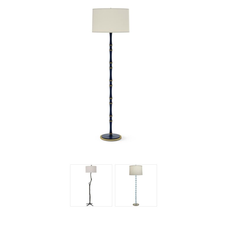 Robert Abbey Kane Candlestick Floor Lamp with Fondine Shade