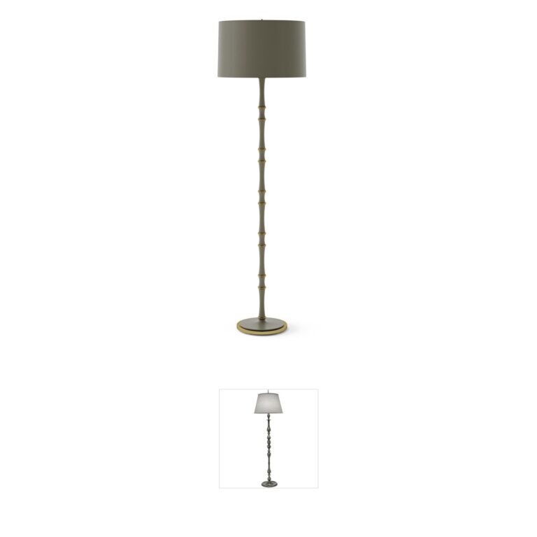 Robert Abbey Kane Candlestick Floor Lamp with Tapered Shade