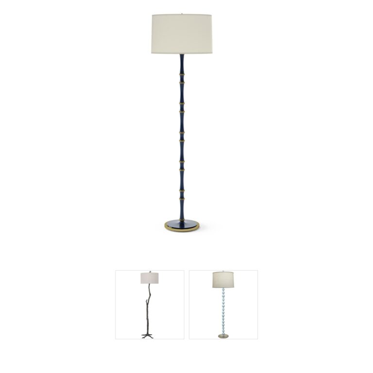 Robert Abbey Kane Candlestick Floor Lamp with Fondine Shade