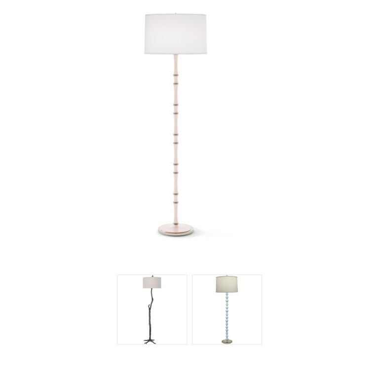Robert Abbey Kane Rose Water Candlestick Floor Lamp