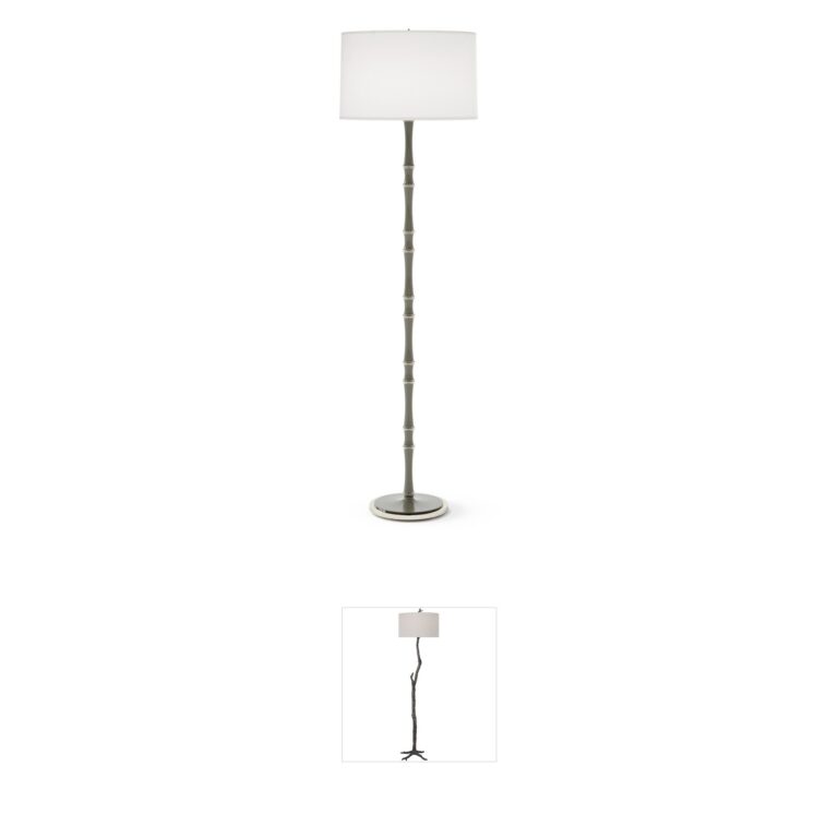 Robert Abbey Kane Metal & Fabric Floor Lamp