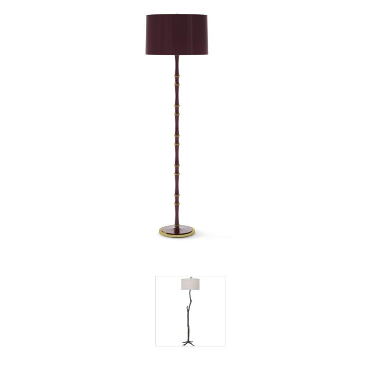 Robert Abbey Kane Sugar Plum Candlestick Floor Lamp