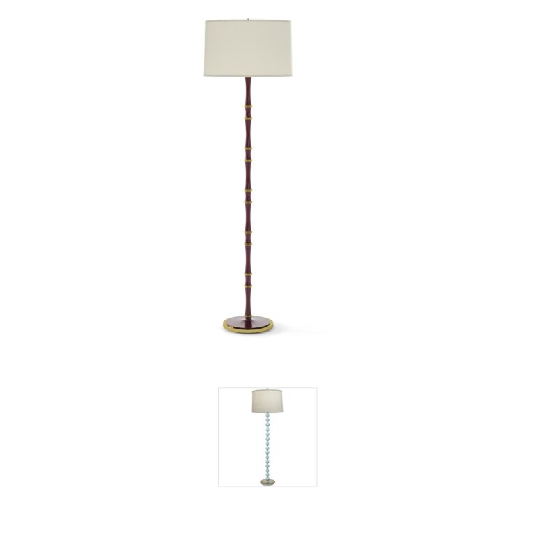 Robert Abbey Kane Candlestick Floor Lamp with Fondine Shade
