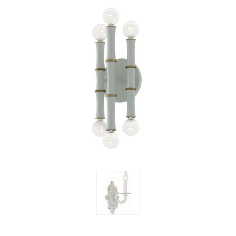 Robert Abbey Kane 6-Light Matte Celadon and Modern Brass Wall Sconce