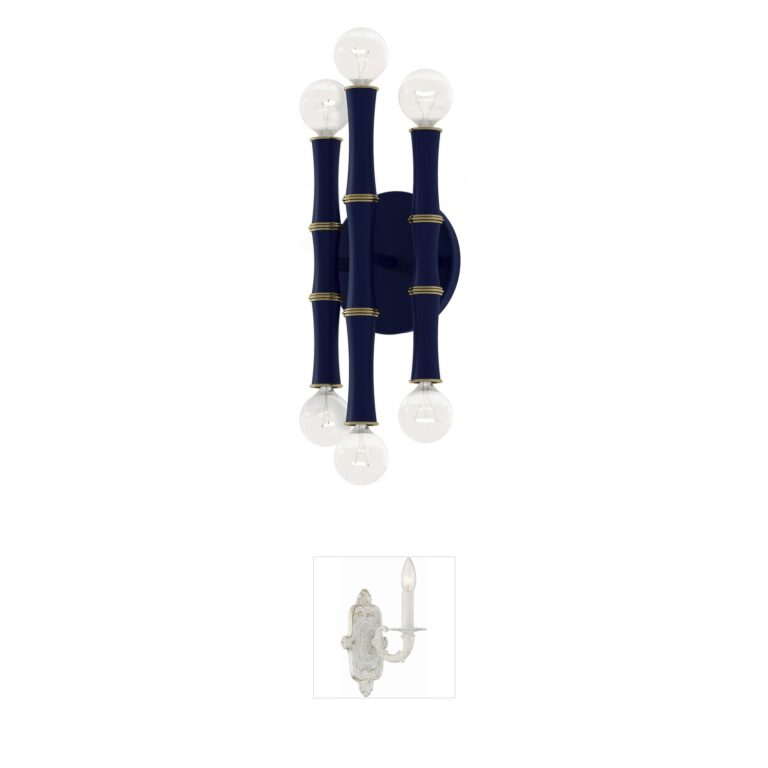 Robert Abbey Kane Metal Up/Down Wall Sconce in Matte Midnight Blue