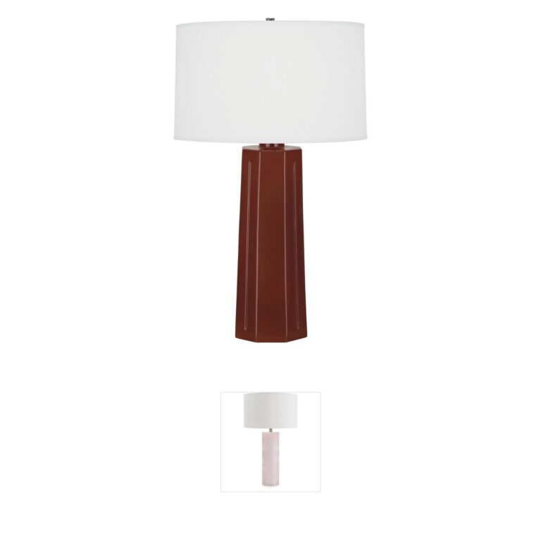 Robert Abbey Mason Oxblood Glazed Ceramic Table Lamp