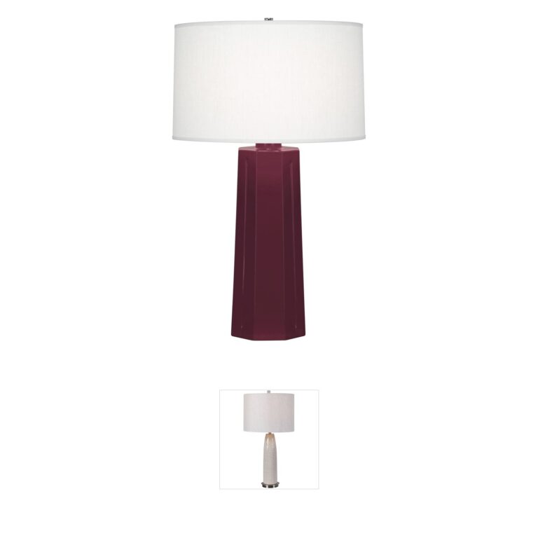 Robert Abbey Mason Sugar Plum Glazed Ceramic Table Lamp