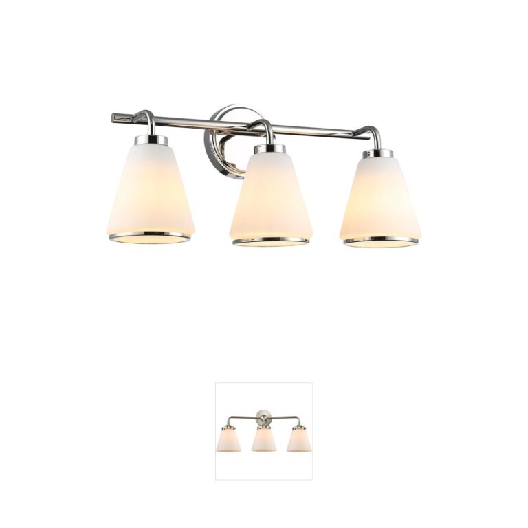 Artcraft Zoey 3-Light Polished Nickel Vanity Sconce