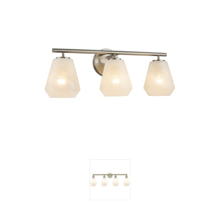 Artcraft Lighting Brooke Brushed Nickel Wispy Glass 3-Light Vanity