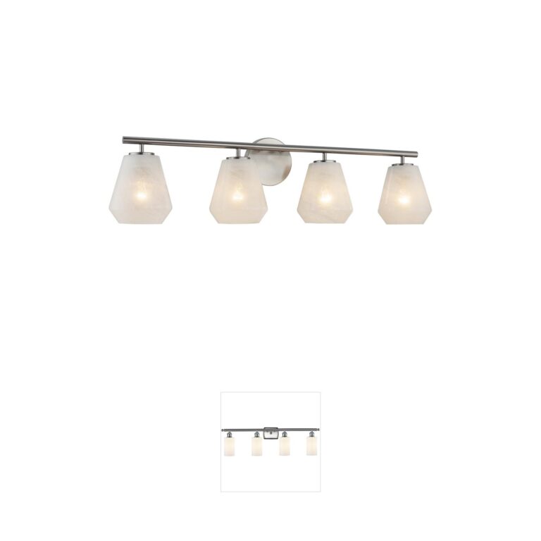 Artcraft Lighting Brooke Wispy White Glass 4-Light Vanity Light