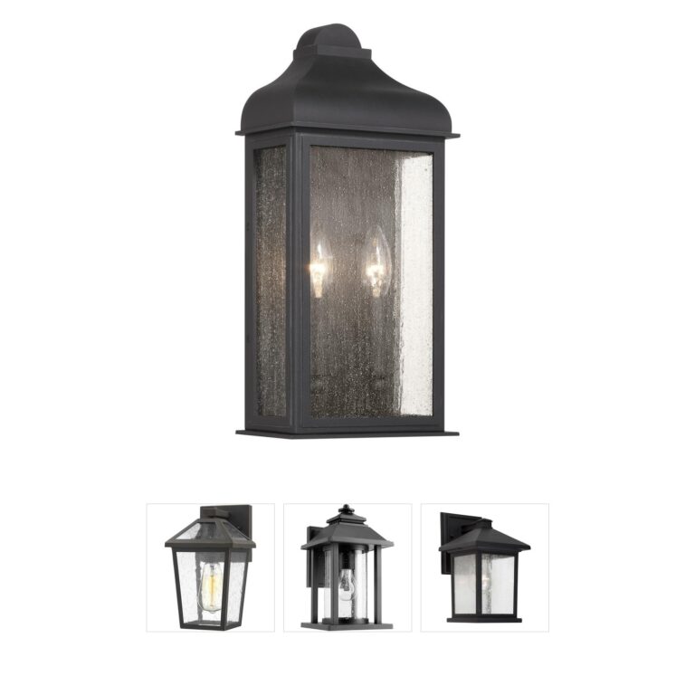 Artcraft Lighting Madrid Black Outdoor Wall Sconce with Clear Glass