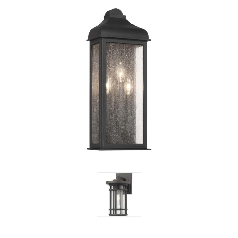 Artcraft Madrid Outdoor Metal & Glass Wall Sconce