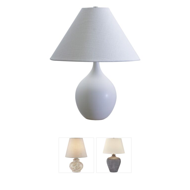 House of Troy Scatchard Mystic Gray Stoneware Table Lamp