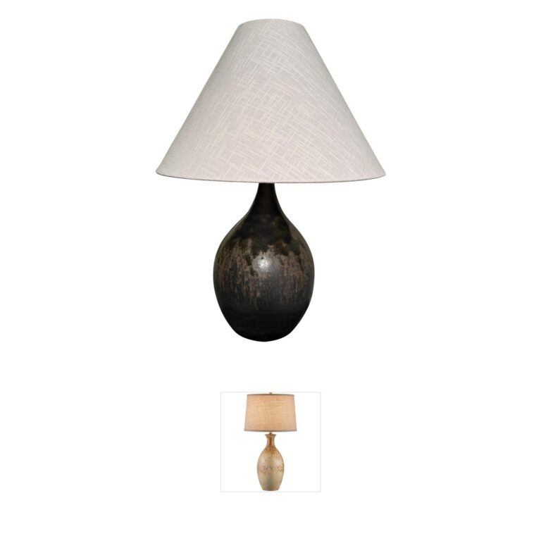 House of Troy Scatchard Mystic Gray Stoneware Table Lamp