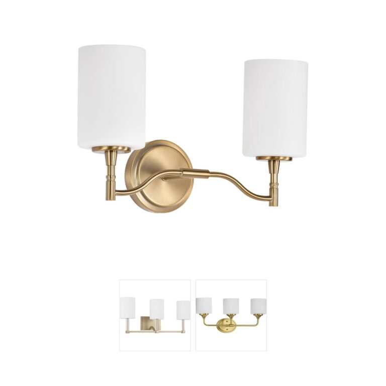 Nuvo Lighting Liam Burnished Brass Two-Light Vanity
