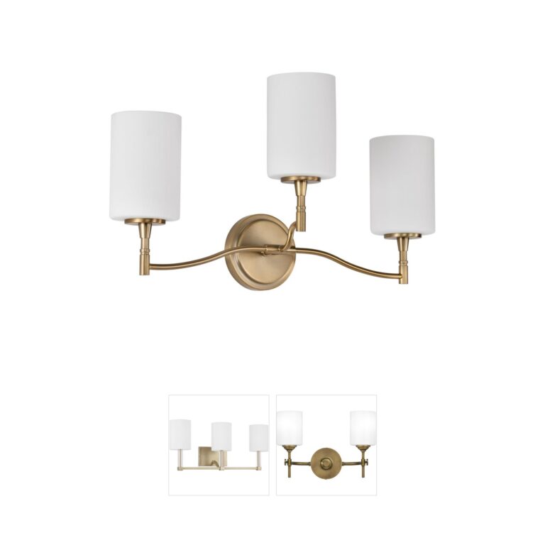 Nuvo Lighting Liam 3-Light Burnished Brass Vanity Light