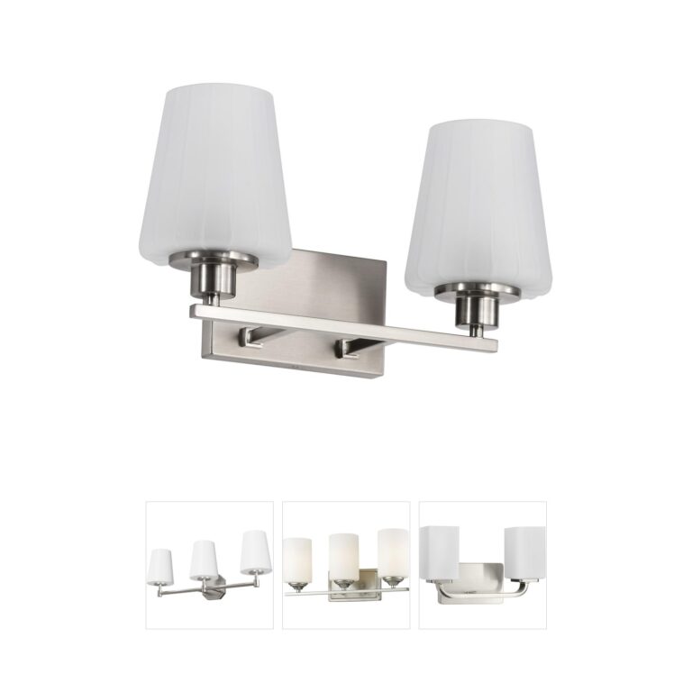 Nuvo Lighting Lune 2-Light Brushed Nickel Steel Vanity Light