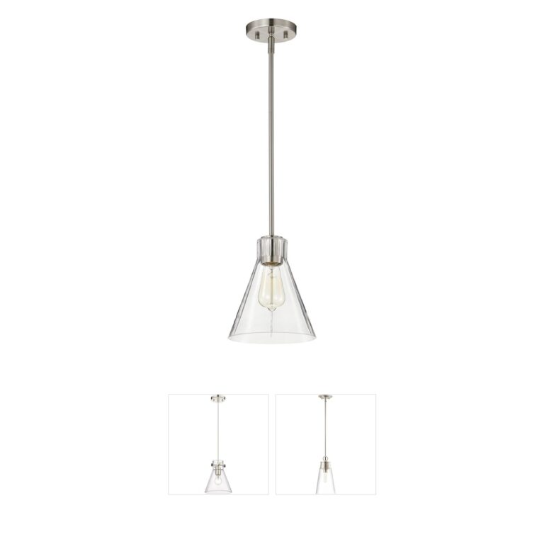 Nuvo Lighting Gianna Brushed Nickel Mini Pendant with Clear Glass
