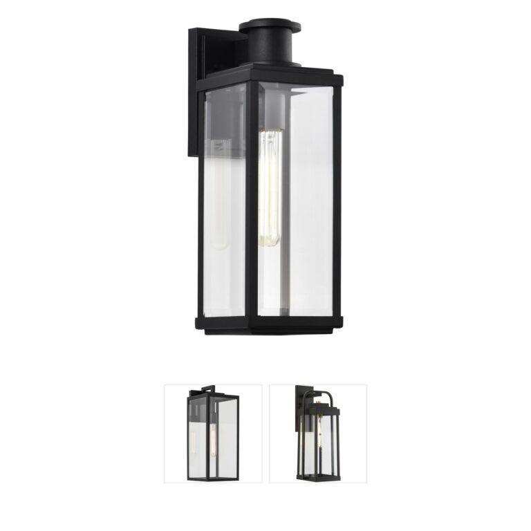 Nuvo Lighting Luca Sand Black Aluminum Outdoor Wall Lantern