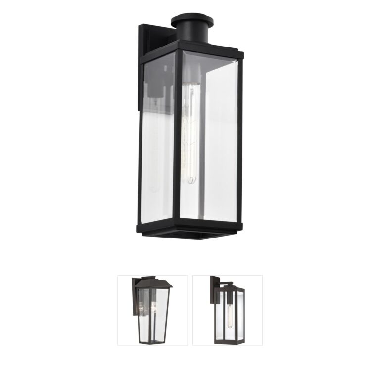 Nuvo Lighting Luca Aluminum & Glass Outdoor Wall Lantern