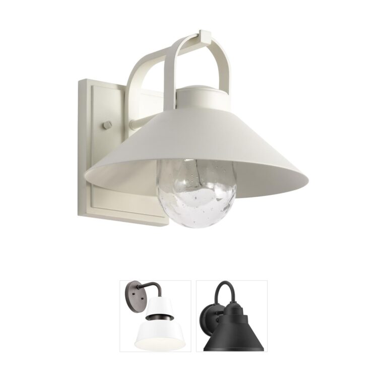 Nuvo Lighting Ridge White Aluminum Outdoor Wall Lantern with Clear Seeded Glass