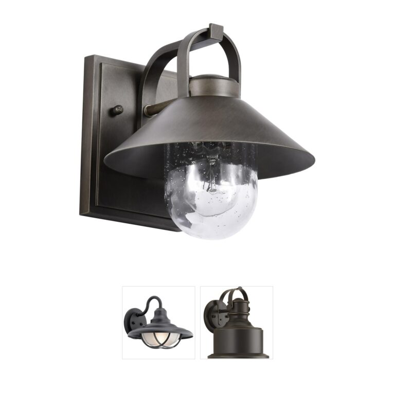 Nuvo Lighting Ridge Bronze Outdoor Lantern with Clear Seeded Glass