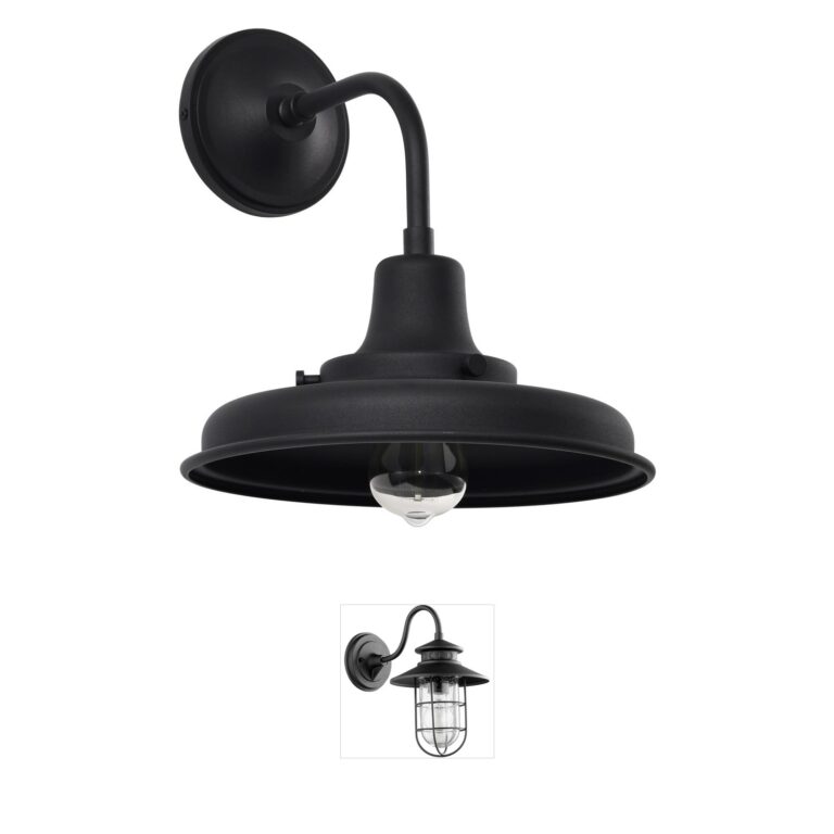 Nuvo Morris Black Aluminum Outdoor Wall Lantern