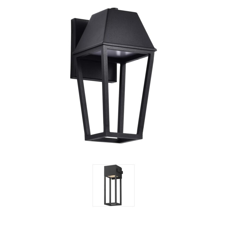 Nuvo Colt Matte Black 11.75-inch Integrated LED Outdoor Wall Light