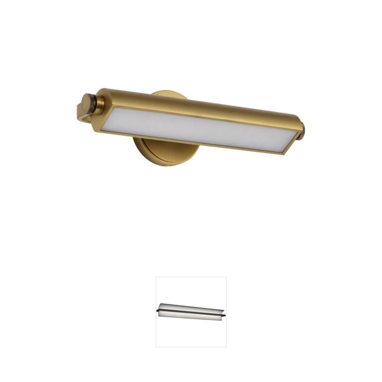 Nuvo Auden LED Vanity Light with Vintage Brass & Acrylic Lens