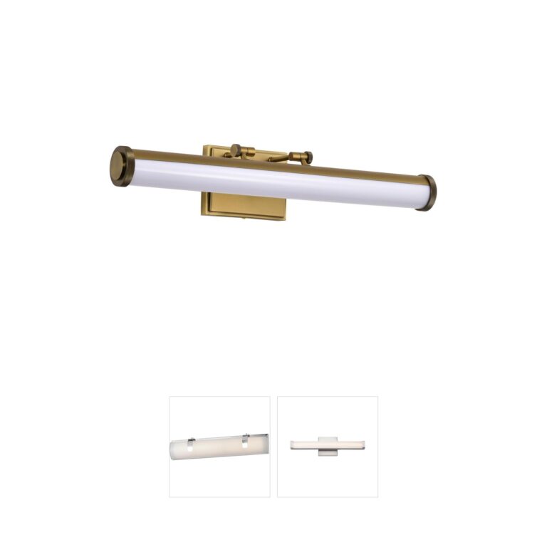 Nuvo Cora Vintage Brass LED Vanity Light
