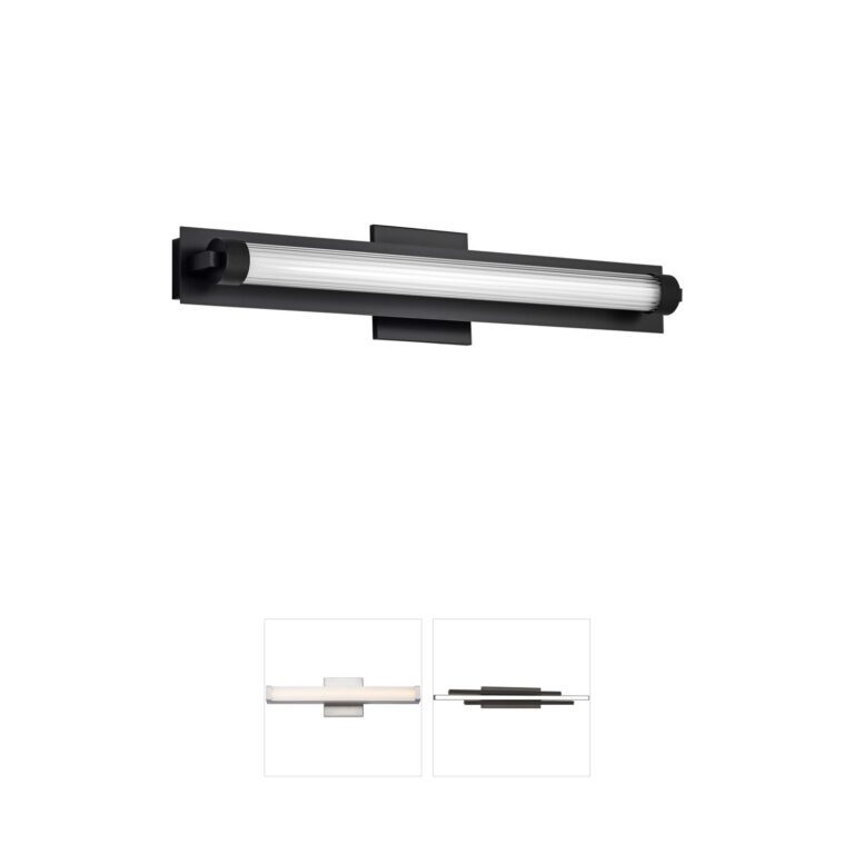 Nuvo Larissa 24-Inch Black Integrated LED Vanity Light